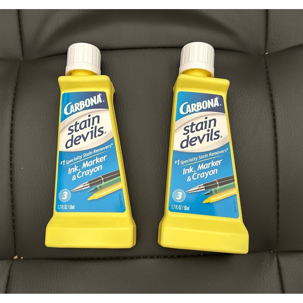 Carbona Stain Devils 3 Ink Marker Crayon Remover 1.7oz Lot of 2 Bottles